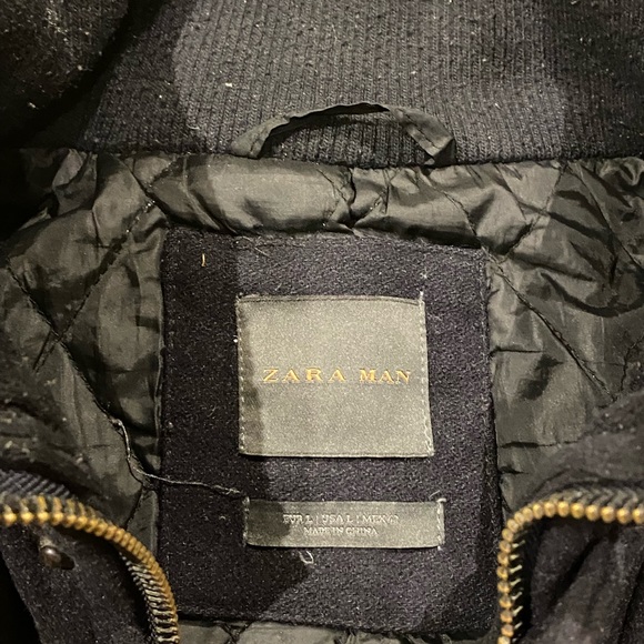 Zara Man Wool Jacket Size L - Picture 2 of 2